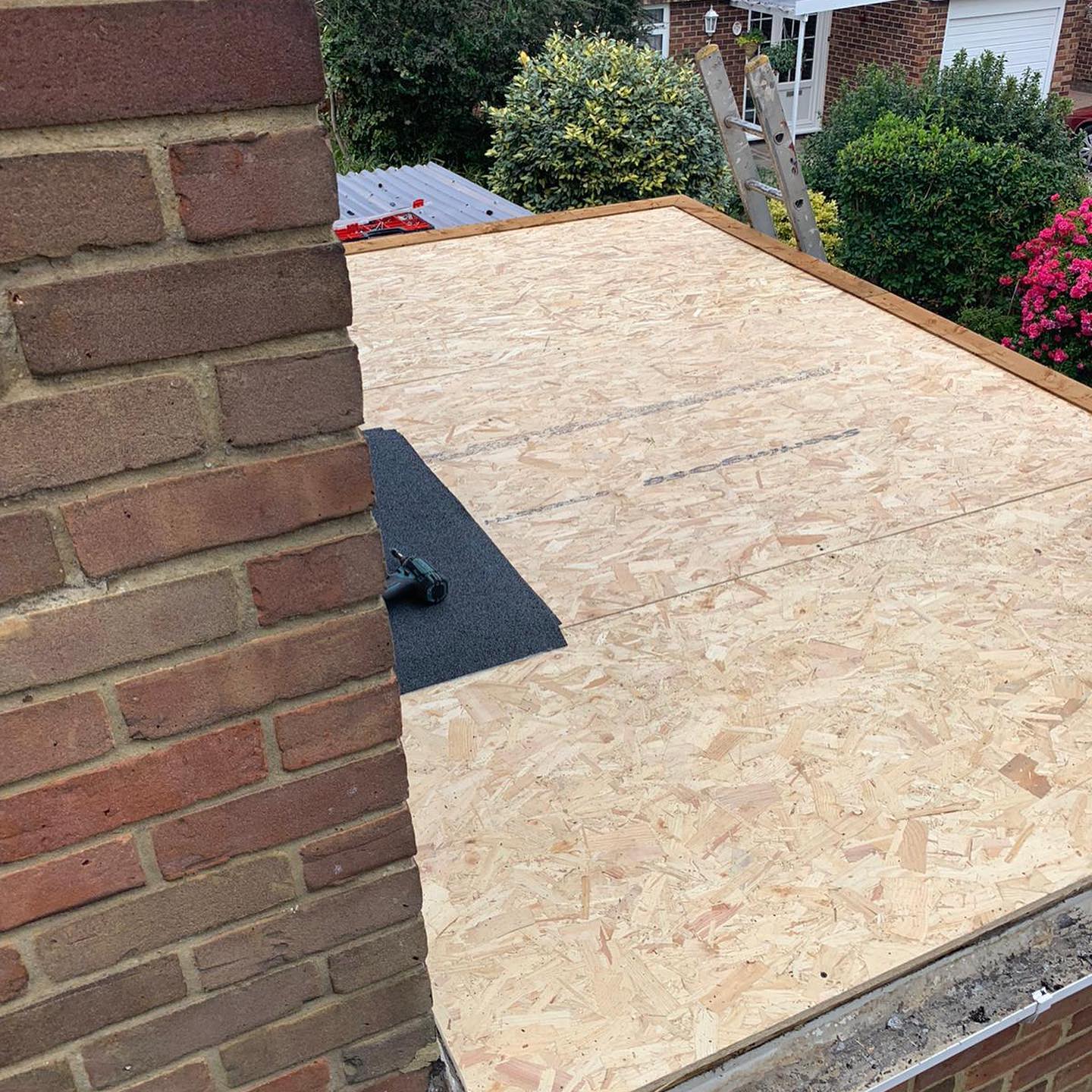 OSB decking laid for new flat roof